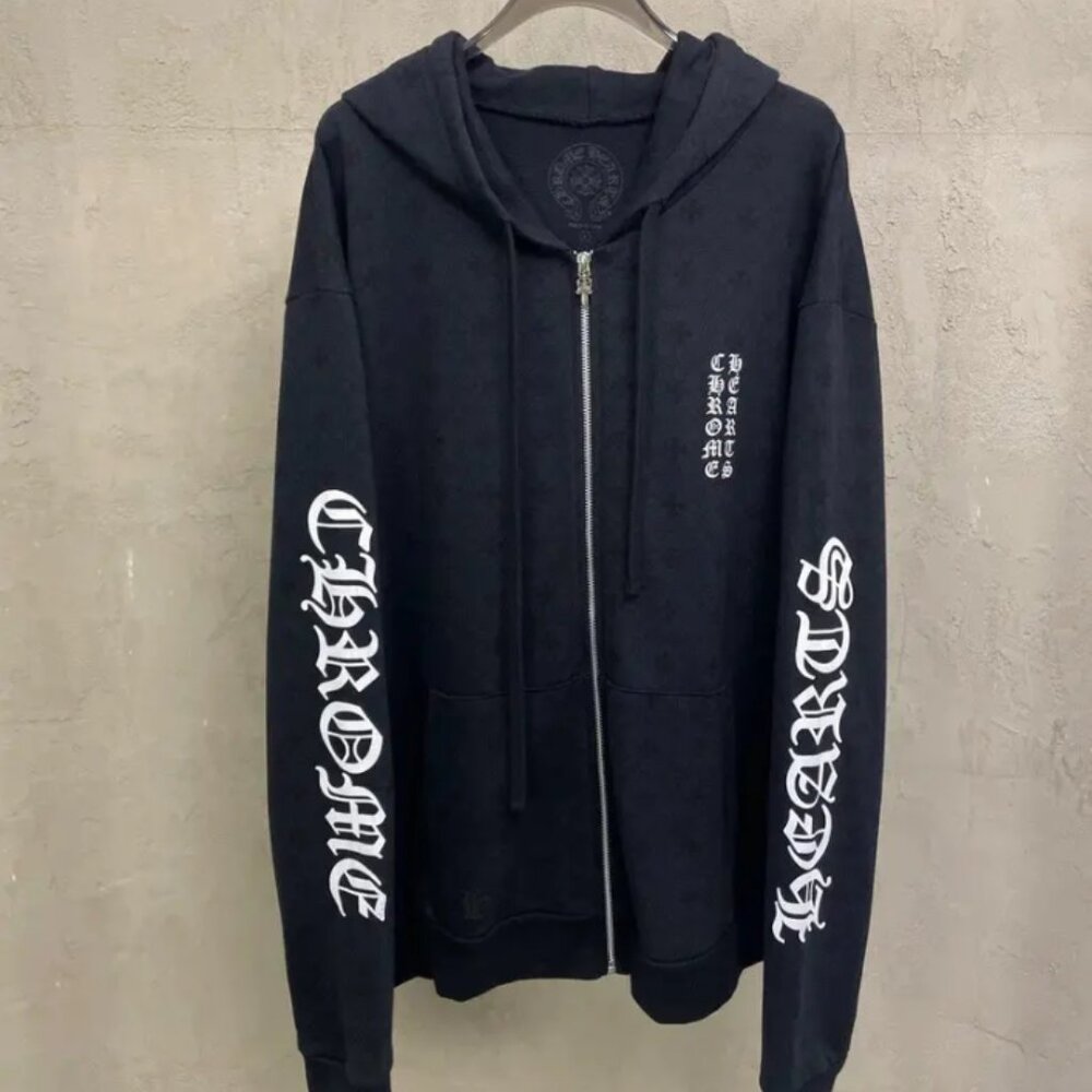 Black Chrome Hearts Zip Up